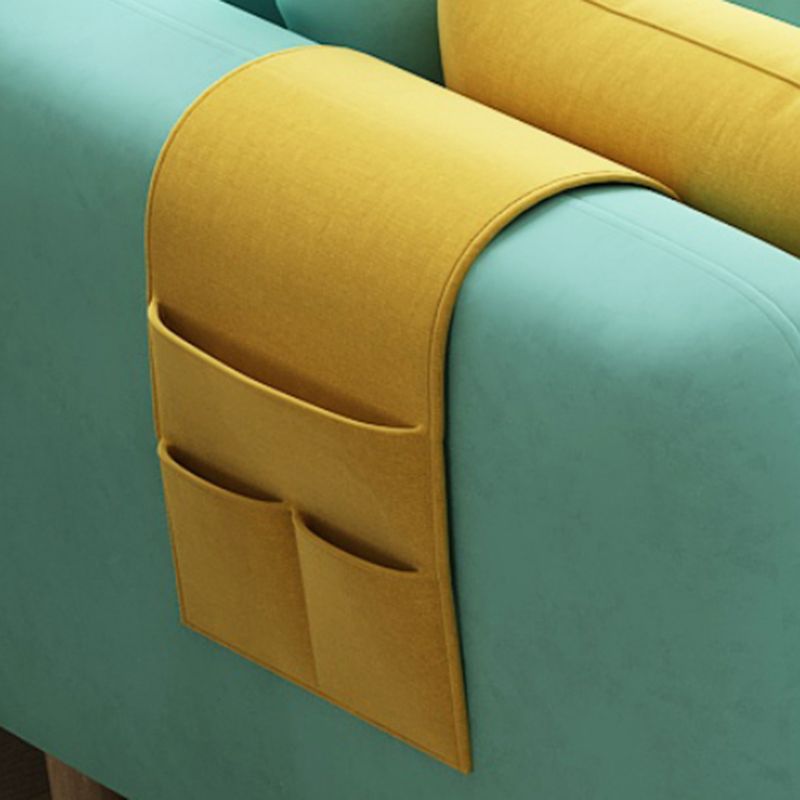 Scandinavian 30.7 " H Faux Leather Square Arm Sofa & Chaise with storage