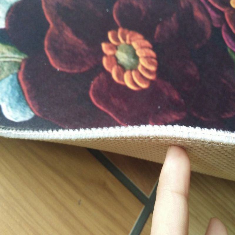 Veelkleurig modern binnentapijt, polyester bloemenprinttapijt, antislip binnentapijt voor woonkamer