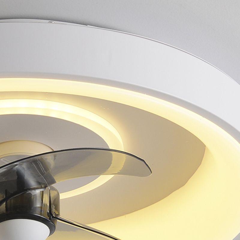 Ventola a soffitto in metallo a forma geometrica Stile moderno a 2 luci lampada a ventola del soffitto