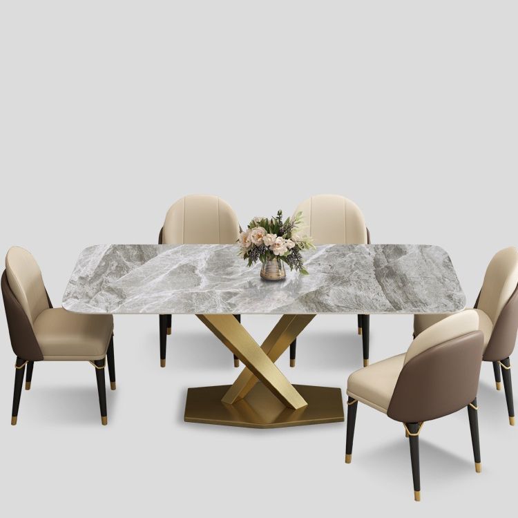 Modern Sintered Stone Dining Table Set 1/2/5/6/7 Pieces Dining Set for Home Use
