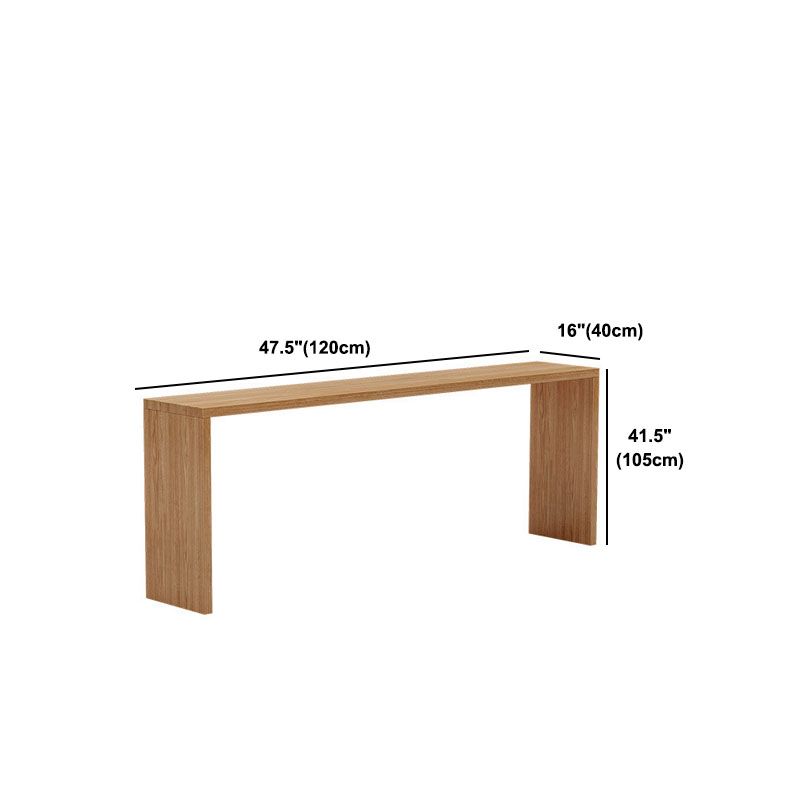 1/5/9 Pieces Luxurious Rectangular Pub Table Set Wooden Counter Table with Backless Stools