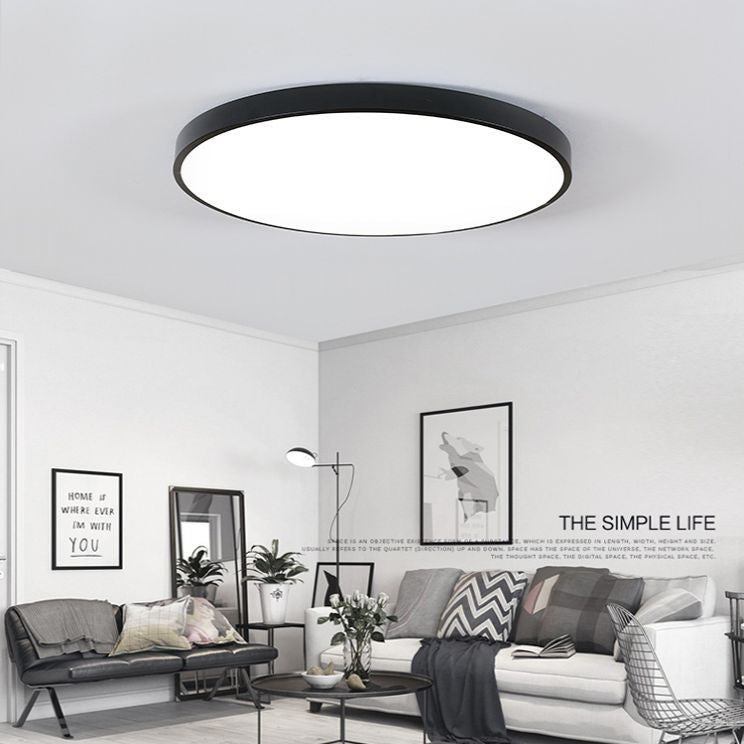 Style moderne minimaliste rond encastré lampe acrylique 1 lampe encastrée