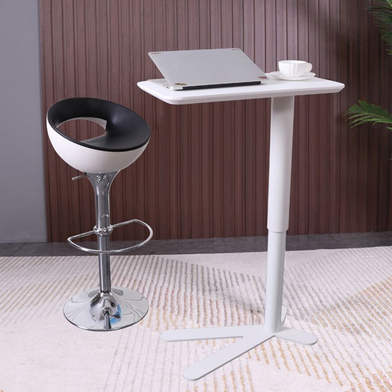 Industrial Metal Bar Table 23"x13" Rectangle Top Indoor Adjustable Height Bistro Table