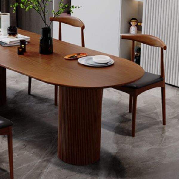 Free Form Pine Wood Table for Restaurant Modern Dining Table with 3 Legs