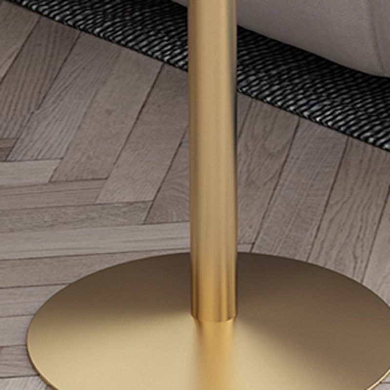 Faux Marble Bistro Bar Table Rectangle Metal Base Bar Table with Shelves