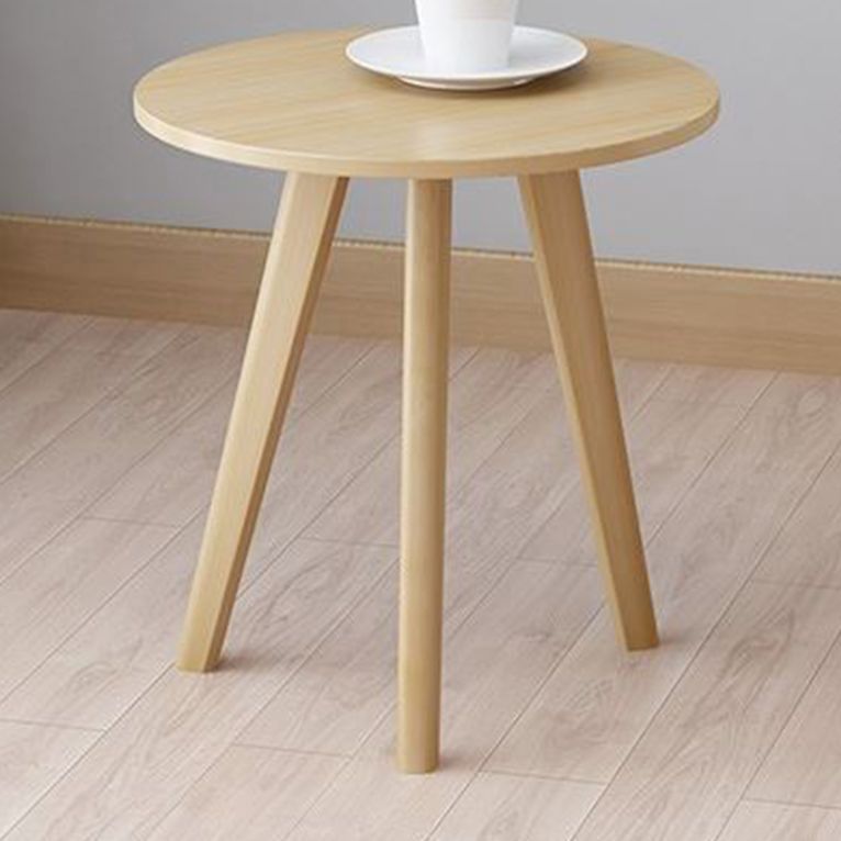 Contemporary Style Side End Table Wooden 3 Legs Round Sofa Side Accent Table