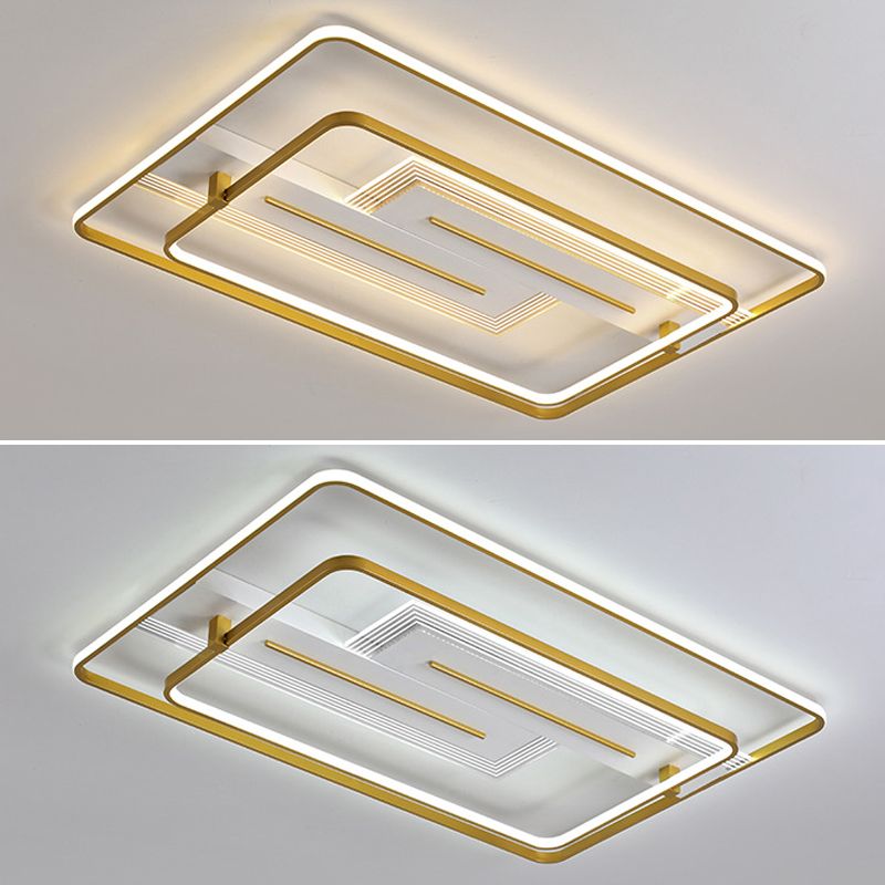 Geomtric Flush Light Metal Modern Flush Mount Ceiling Light Fixtures for Living Room