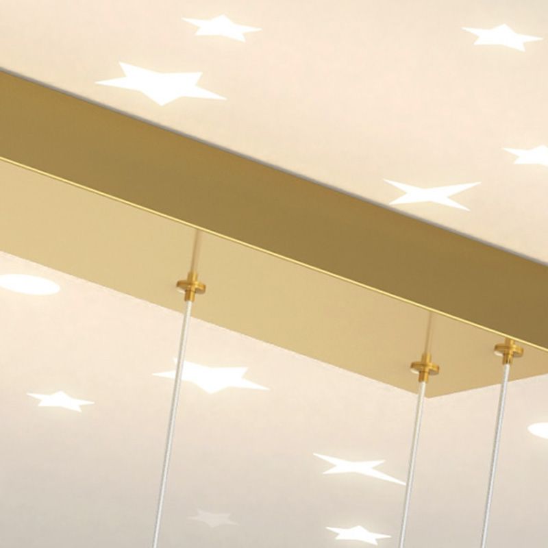 Contemporary Style Linear Island Lighting Ideas Metal 5- Light Island Pendant Lights