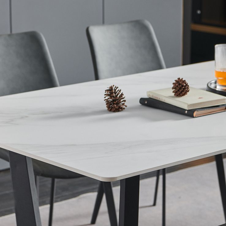 Contemporary Style Rectangle Table Set 1/2/5/6/7 Pieces Dining Set for Home Use