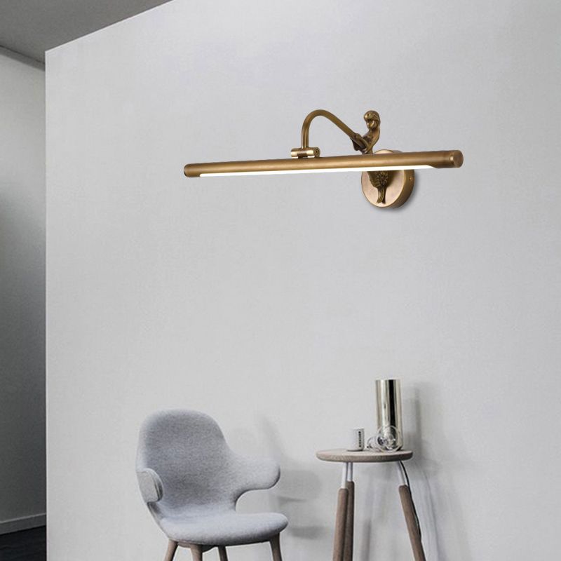 Zwart/antieke koperen buis ijdelheid verlichting Classic Metal Led 14 "/18"/23 "W Badkamer Wandlicht