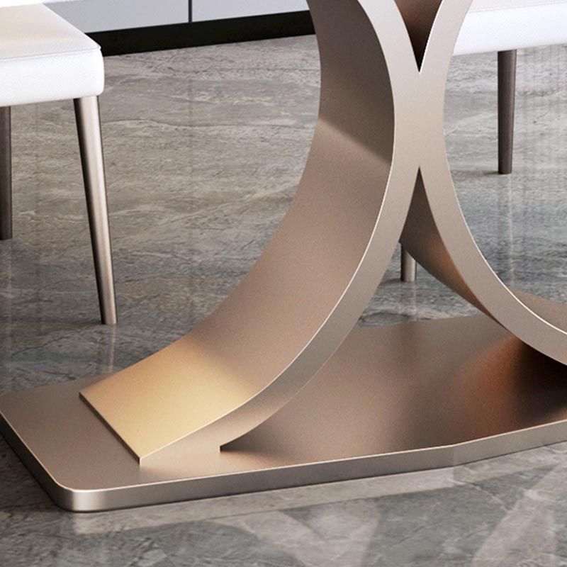 Glam Rectangle Table Set 1/3/4/5/6 Pieces Dining Set for Home Use