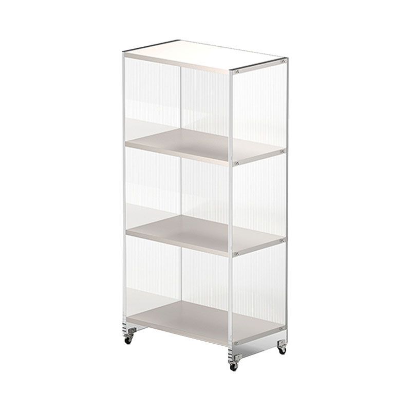 Contemporary Closed Back Bookshelf Acrylic Bookcase for Home Office