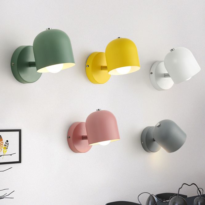 Geometric Metal Wall Sconce Modern Nordic Macaron Single Light Wall Mounted Light