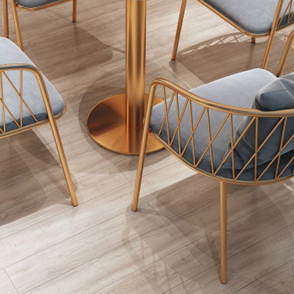 Glam Style Faux Marble Dining Set Round 1/2/3/4/5 Pieces Dining Set for Home Use