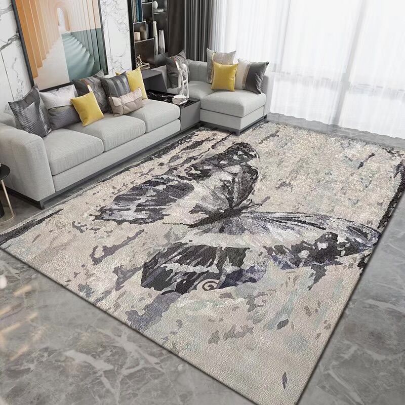 Tapis contemporain motif abstrait motif en polyester tapis salon