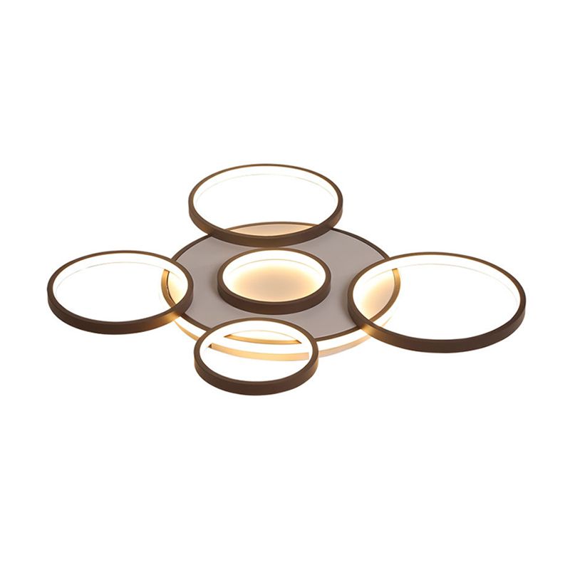 Geometric Acrylic Flush Ceiling Light Fixtures Modern Style 1-Light Flush Mount Fixture