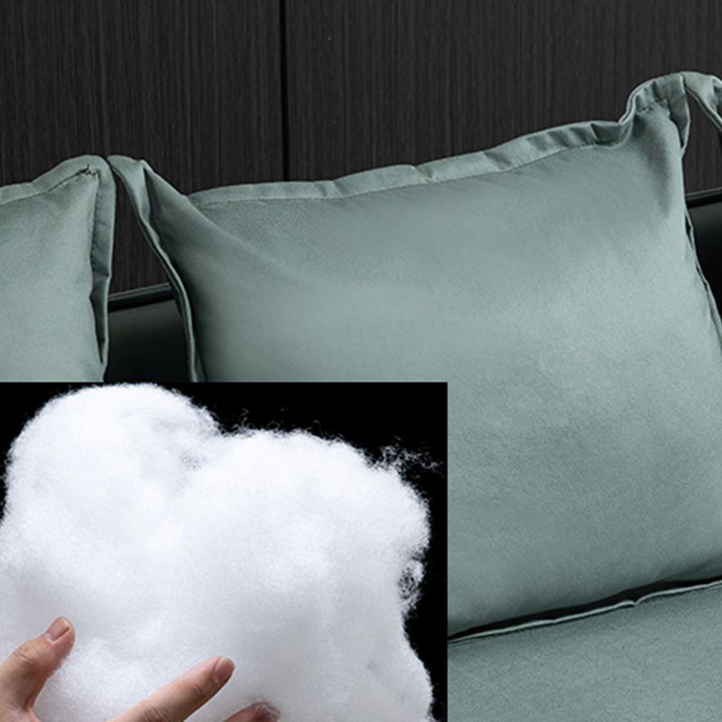 Square Arm Sofa 25.59" D x 26.371" H Faux Leather Sofa for Living Room