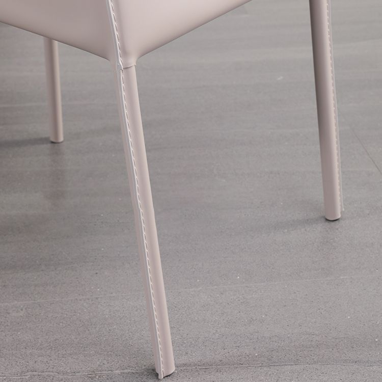 Modern Indoor Upholstered Arm Chair Faux Leather Dining Chair for Dining Room