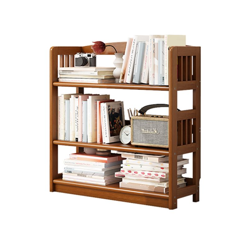 Wood Vertical Bookcase Contemporary Open Back Bookcase for Home Office