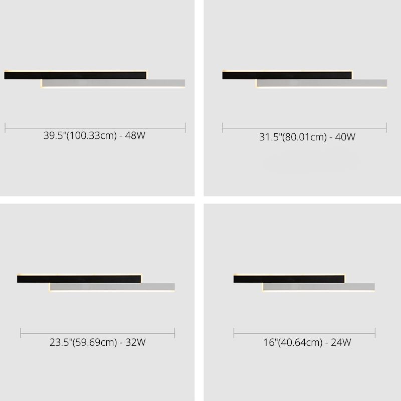 Lampada di scarpe con foglie rettangolari moderne sconde acriliche in stile minimalista