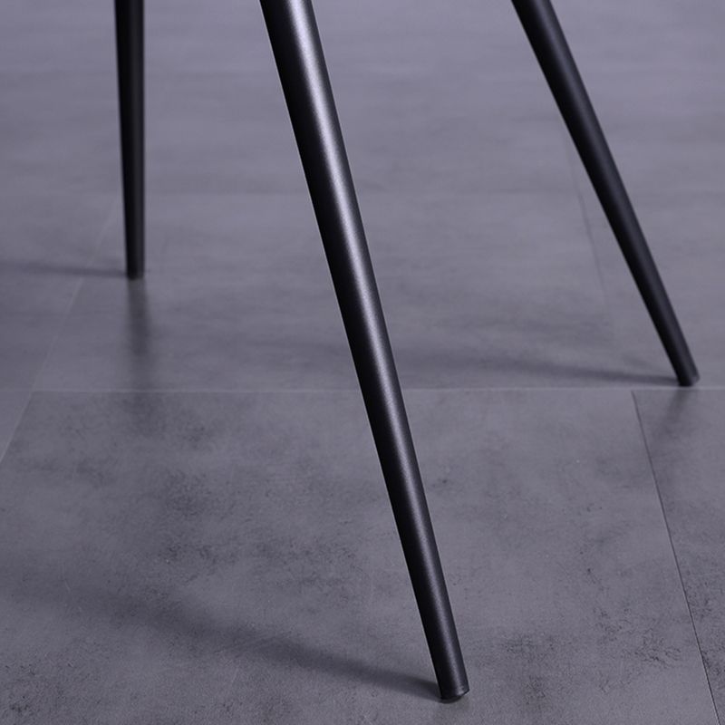 Industrial Metal Dining Room Armchair Upholstered Side Leather Chairs for Home Use