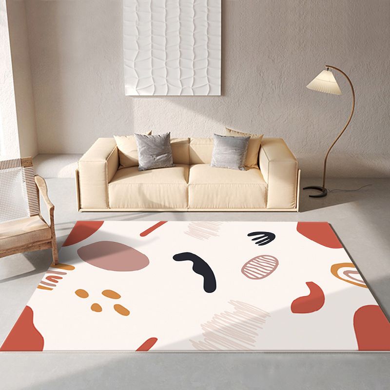 Modern Rug Polyester Color Block Indoor Rug Washable Rug for Drawing Room