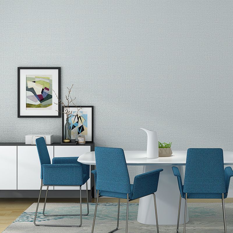 Modern Plain Wallpaper Roll Light-Color Dining Room Wall Decoration, 31' L x 20.5" W