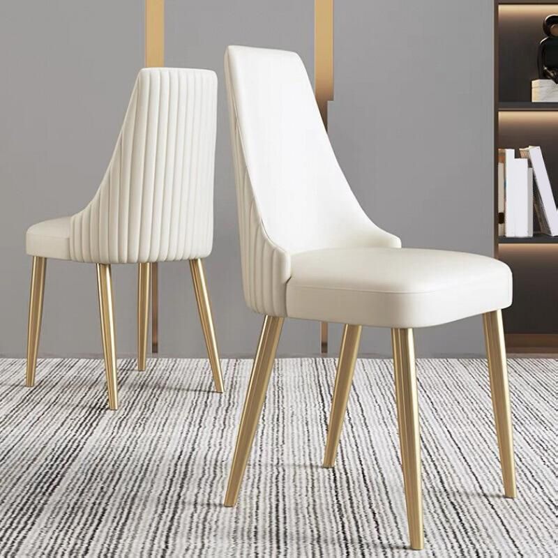 Contemporary Upholstered Dining Chair Faux Leather Kitchen Dining Chair