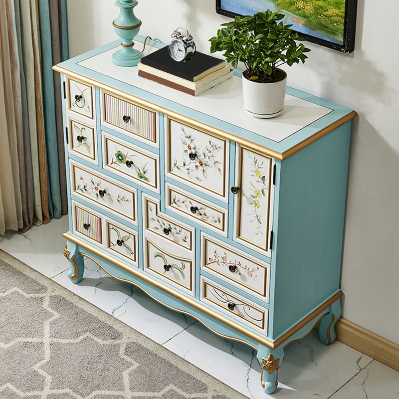 American Traditional Combo Dresser Wood Storage Chest for Bedroom