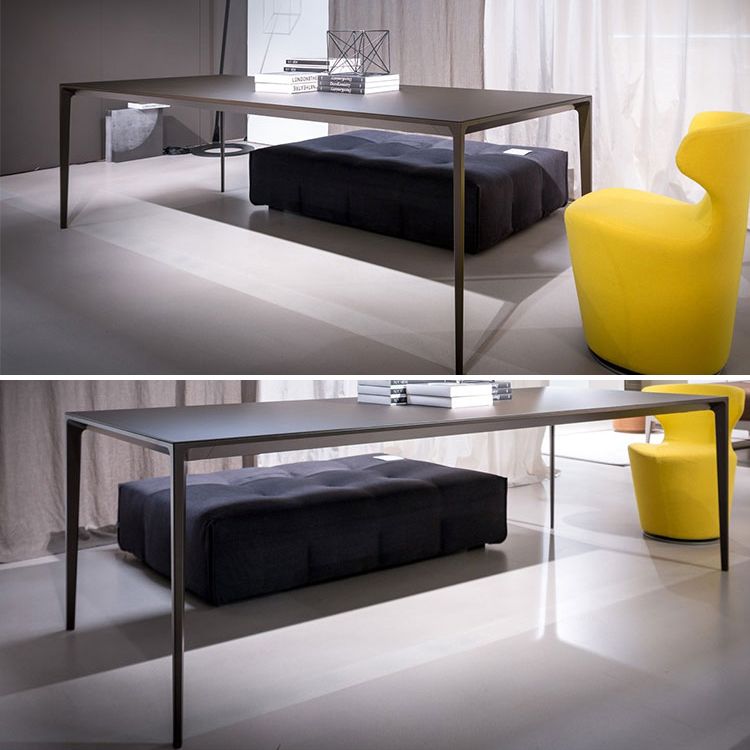 Gesinterde stenen krasbestendige tafel eenvoud stijl 4 poten basis rechthoektafel