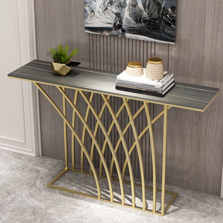 11.8 Inch Wide Console Table Slate Glam Rectangle Hall Console