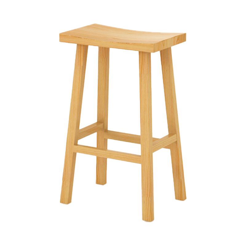 Taburete de bar de madera sin respaldo, sin brazos, moderno, para cocina, con asiento y pedal de madera