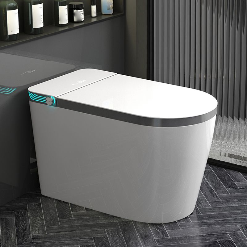 Contemporary Siphon Jet Flush Toilet 1-Piece Toilet Bowl for Bathroom