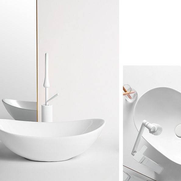 White Trough Bathroom Sink Modern Porcelain Trough Bathroom Sink