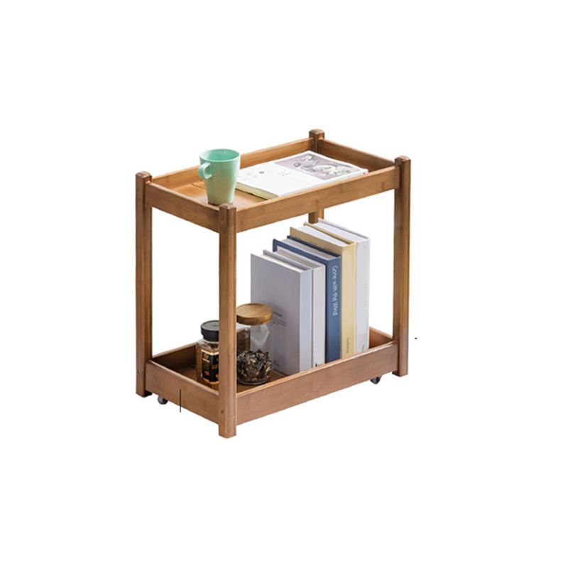 Contemporary Rectangular Side Table Brown Sofa Side Accent Table