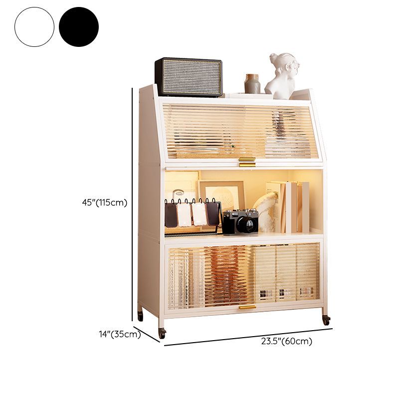 Metal Closed Back Standard Bookshelf Shelves Included Bookcase