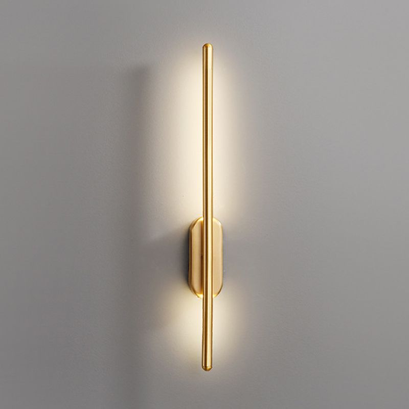 Minimalist LED Wall Lamp Thin-Line Copper Sconce Lighting for Bedroom