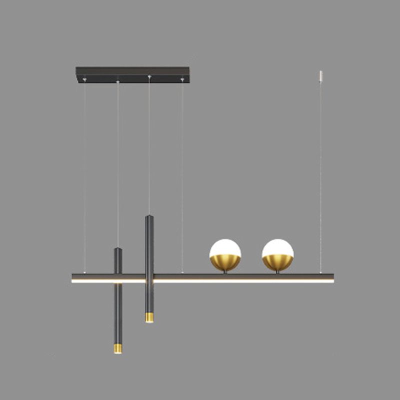 Modern Hanging Ceiling Light 5 Light Pendant Lighting Fixtures in Black Finish