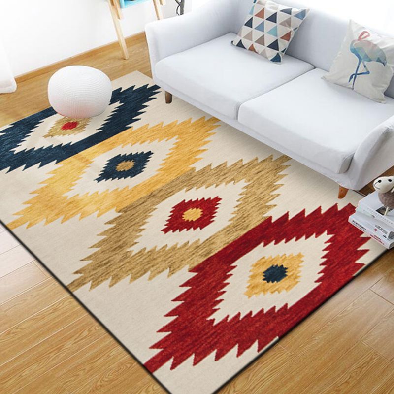 Witte toon boho tapijten polyester tapijt tribal classicisme binnen tapijt niet-slip steun voor woonkamer