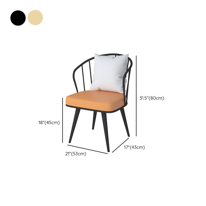 Dining Room Upholstered Chair Home Faux Leather Slat Back Dining Chair