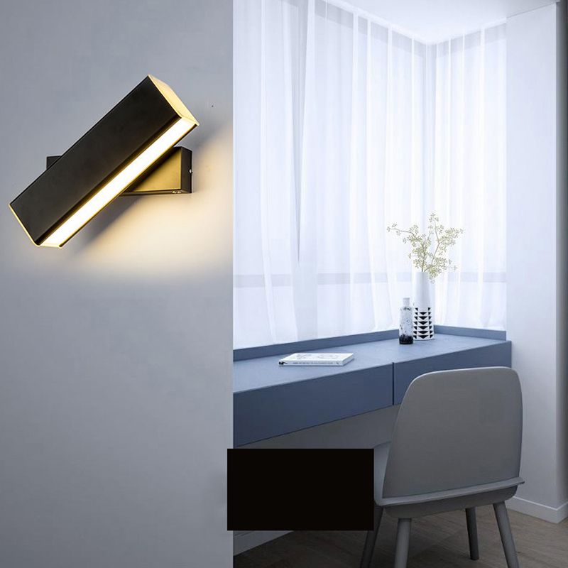 350 ° design rotabile Design LED LAMPAGNO SEMPLICITÀ STANZO ACRILICO LIGHT DI SCONCE RETTANGOLARE PER CAMERA