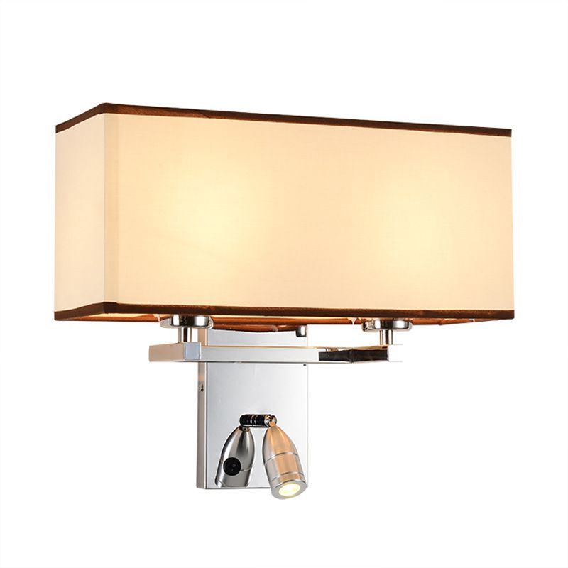 Fabric Geometric Wall Light Fixture Modern Wall Lighting for Bedroom