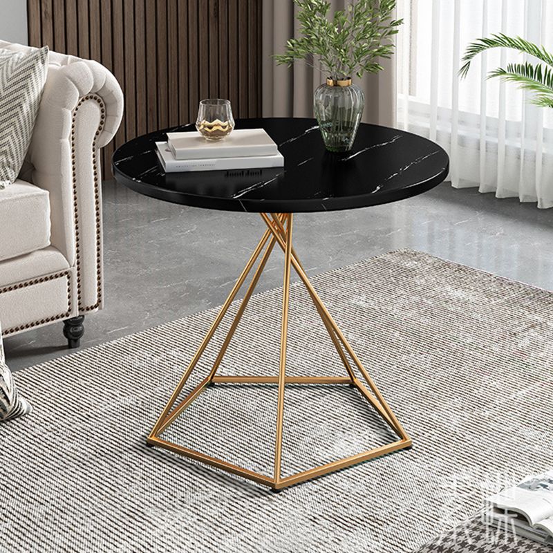 Wood Coffee Table Round Minimalist Coffee Table for Living Room