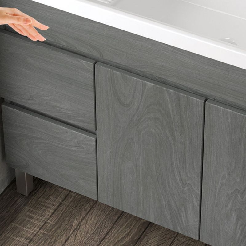 Ceramic Bathroom Vanity Cabinet Modern 32.6" H Bathroom Vanity Set for Balcony