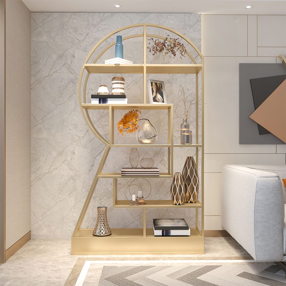 Urban Metal Etagere Bookshelf Vertical Open Bookcase for Home Office