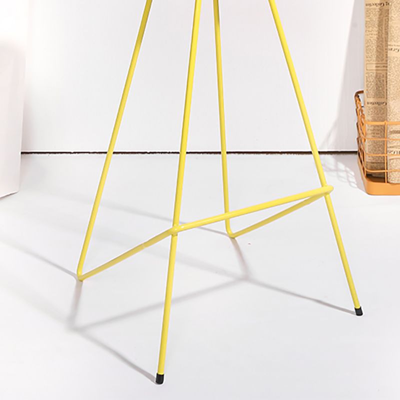 Modern Solid Wood Counter Stool Armless Bar Stool with Footrest