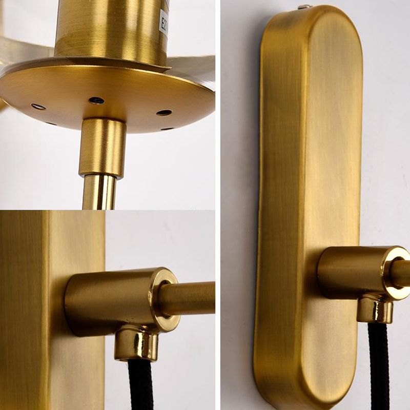 Spherical Wall Lighting Fixture Minimalist Style Glass Bedroom Wall Mount Light Fixture