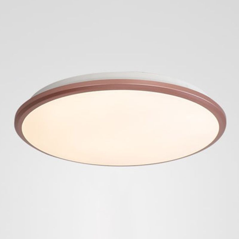 Plafonnier LED de forme ronde acrylique moderne 1 lumière encastré pour salon salle de bain