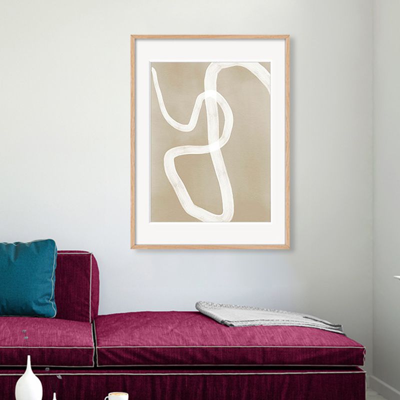 Toile d'art avec coup de pinceau, décoration murale abstraite de Style scandinave, couleur douce pour la maison