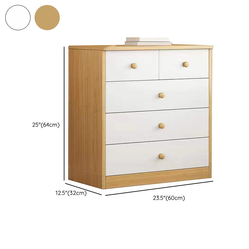 Scandinavian Vertical Kids Furniture Wood Kids Dresser Set for Bathroom